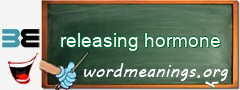 WordMeaning blackboard for releasing hormone